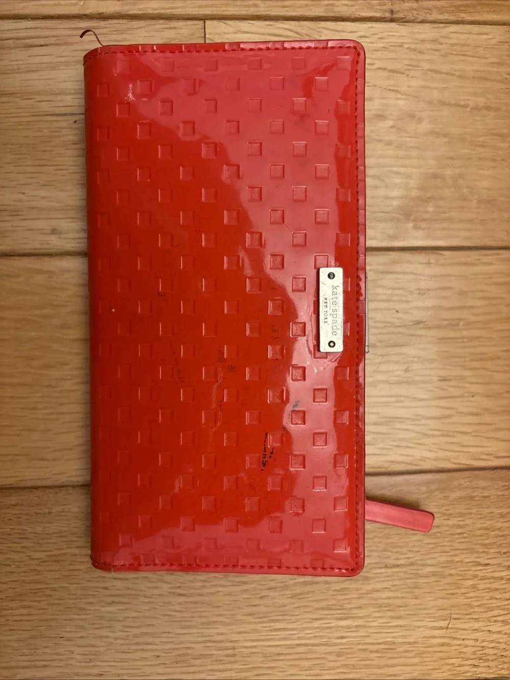 Kate Spade  Lavender orange & yellow Geometric Tote with Red Wallet
